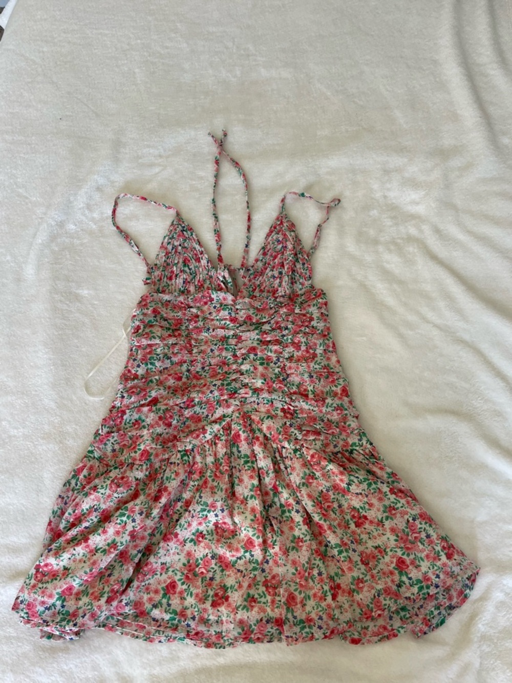 Sky To Moon Floral Spaghetti-Strap Mini Sundress